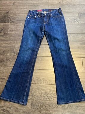Vintage Mavi Women's White Edge Medium Wash Flare Jeans